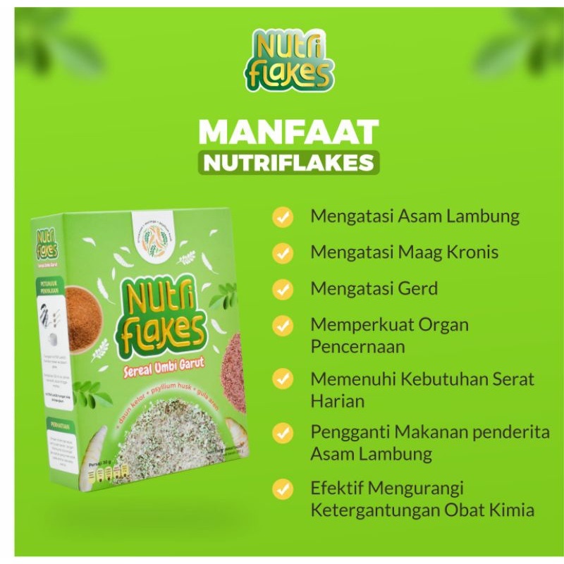 Nutriflakes nutrisi sehat solusi maag, asam lambung naik, dan gerd