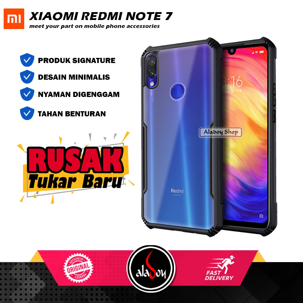 Case Xiaomi Redmi Note 7 / Xiaomi Redmi Note 7 Pro Armor Fusion Shockproof Transparent Premium Casing