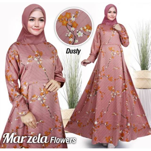 Megasari Nagita Marzela flowers gamis