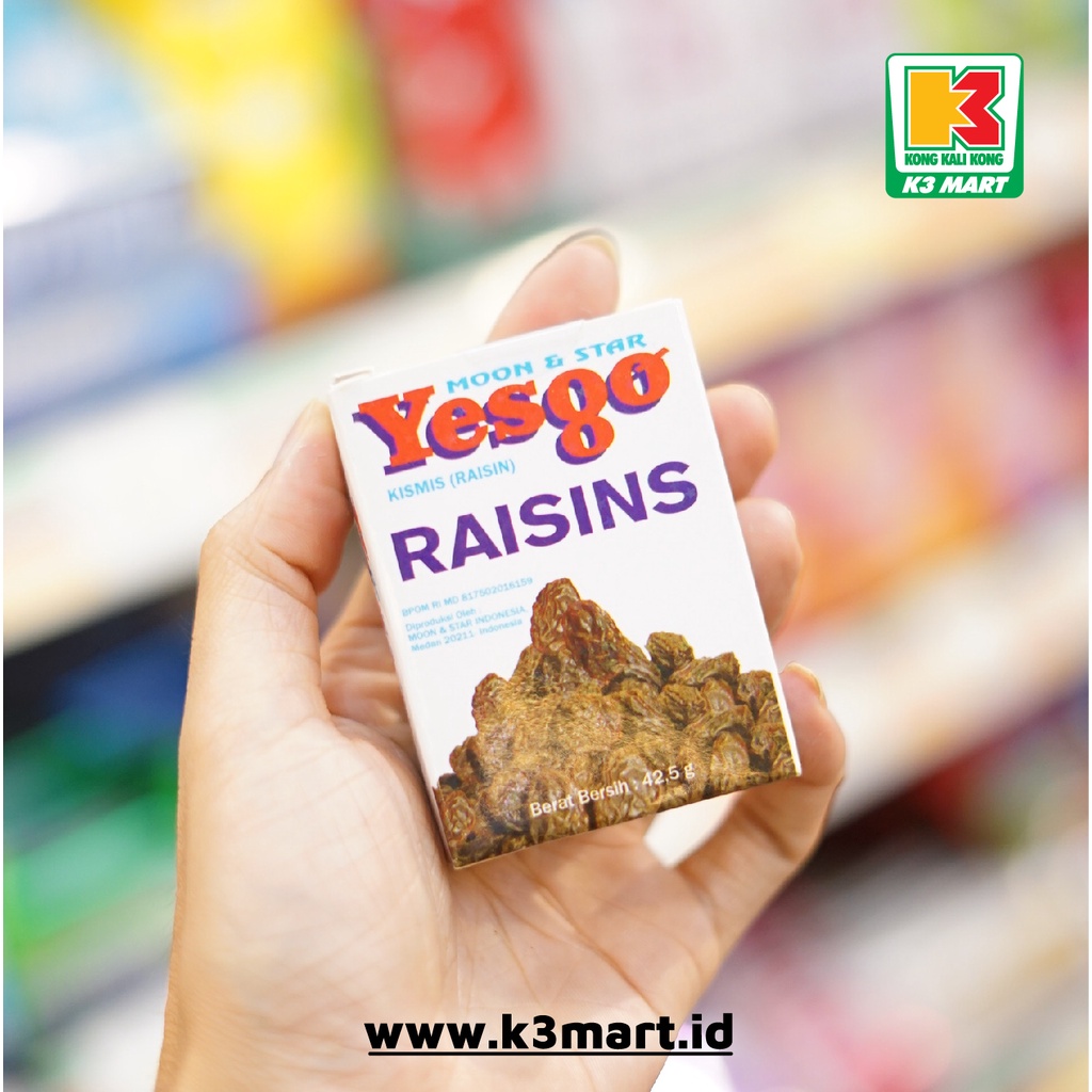 

Yesgo Seedlees Raisins Black 42.5gr