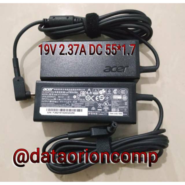 Adaptor Charger Acer 19V 2.37A DC 5.5*1.7 mm Logo For Acer for ES1 131 ES1 432