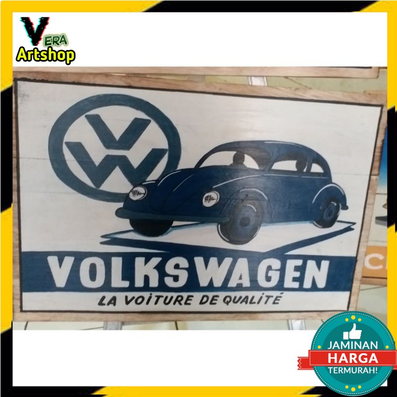Lukisan Kayu VW