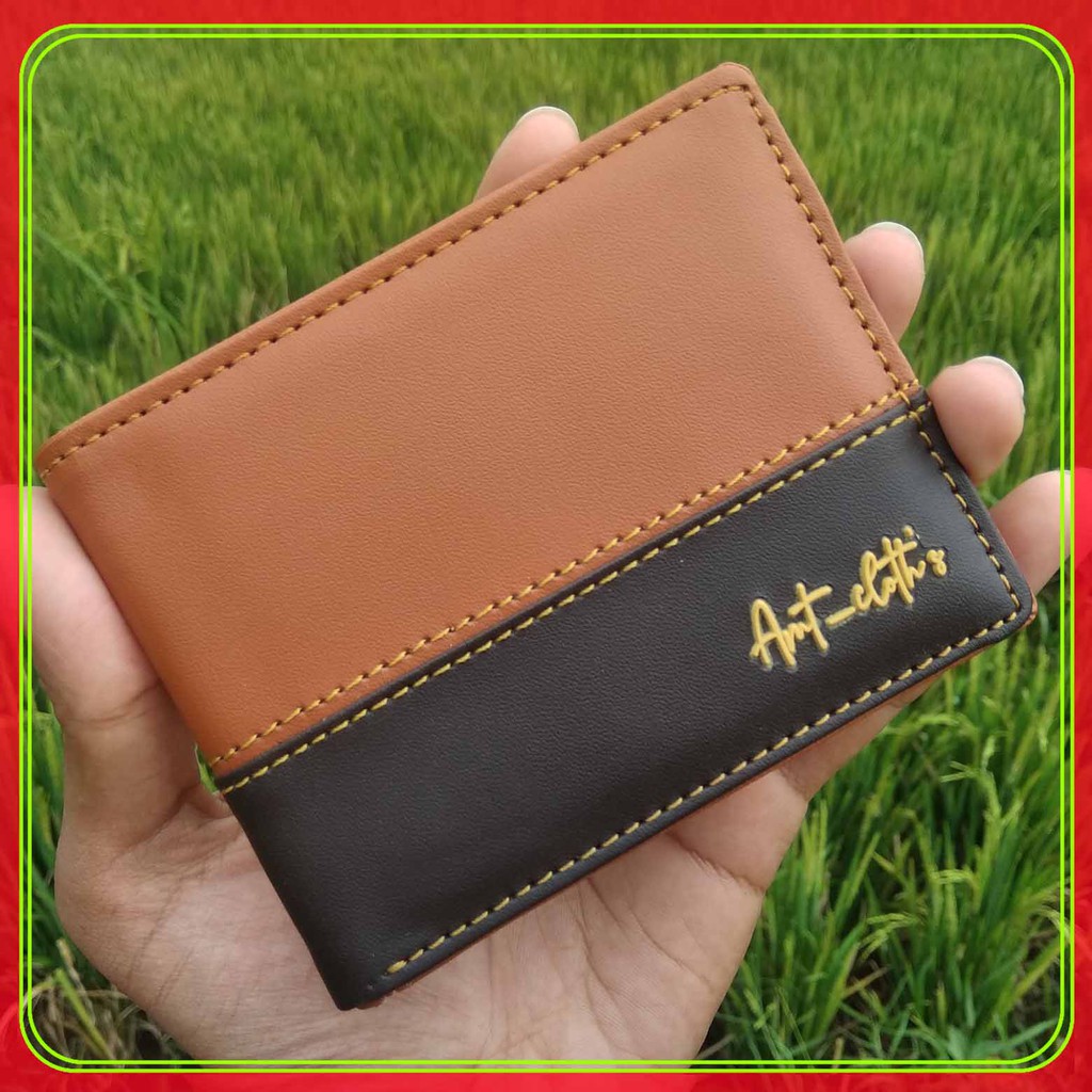 6.6 GREAT SALE! Dompet distro kancing cowok Bahan sintetik Lipat Polos Original