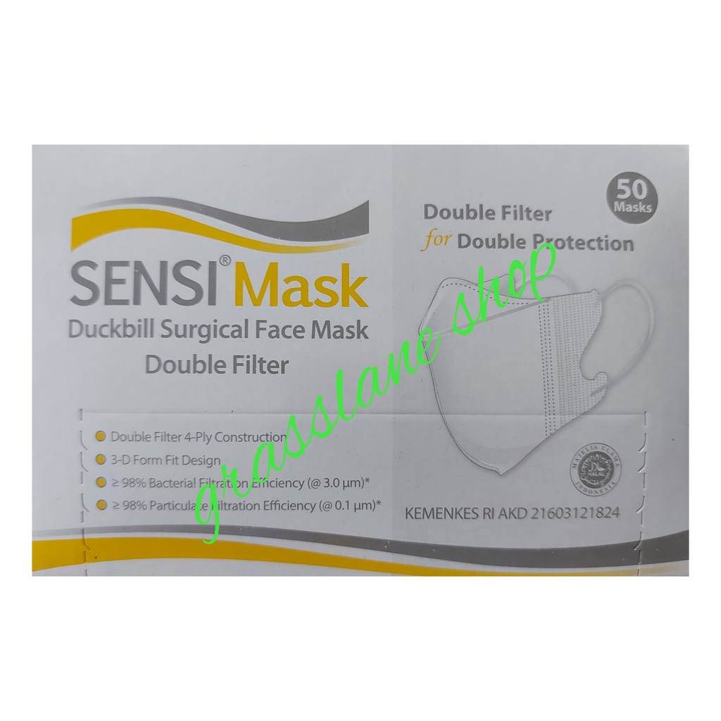 Masker Duck Bill Sensi Duckbill 3 Ply Debu Mulut Wajah isi 50