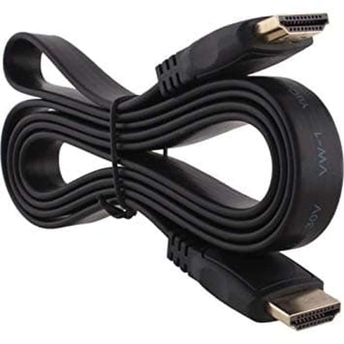 Kabel HDMI 3M 1.4V Gold Plate Flat Male to Male - Cable HDTV 3 Meter Flat Gold Plate High Speed