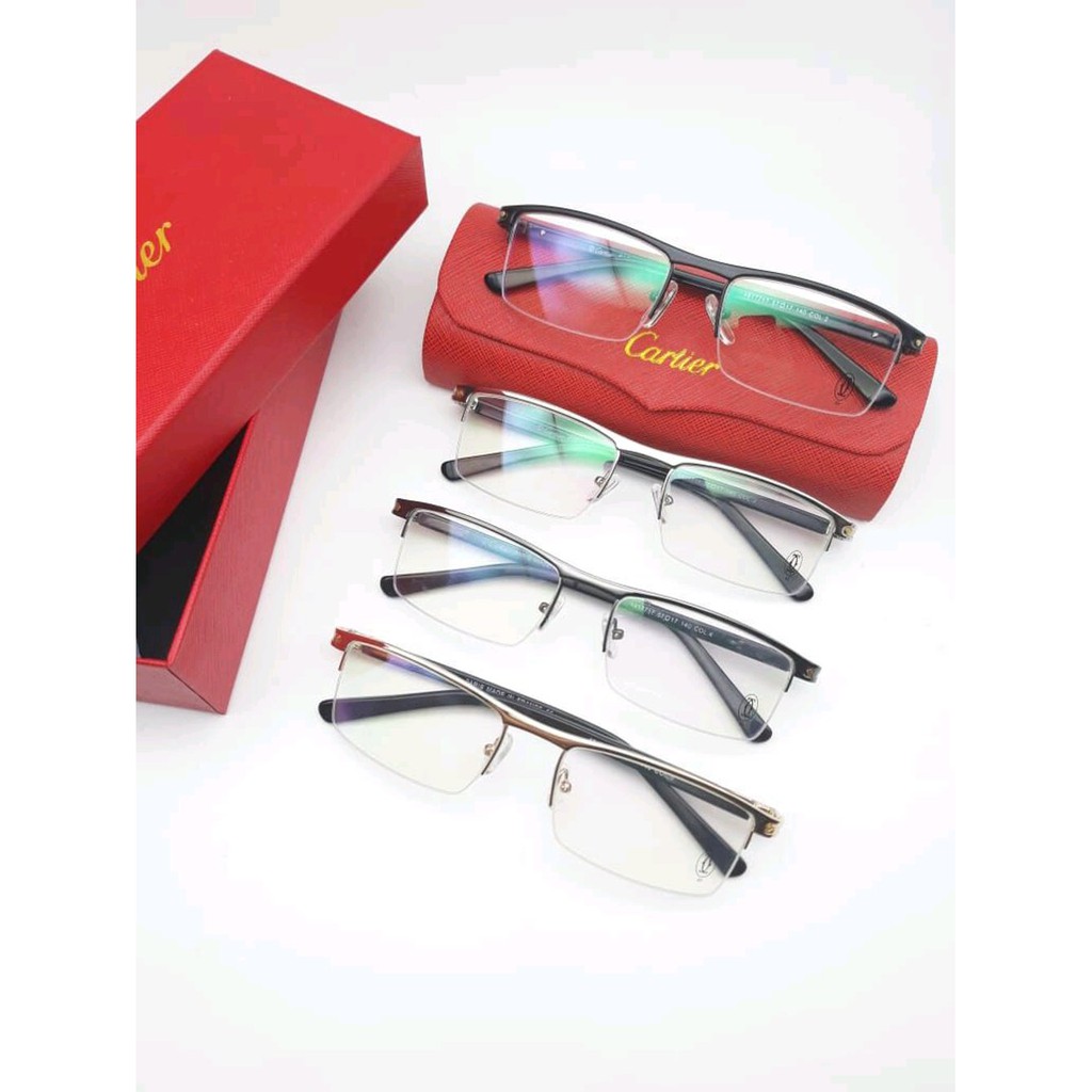 BIG SALE kacamata pria cartier -gratis lensa antiradiasi