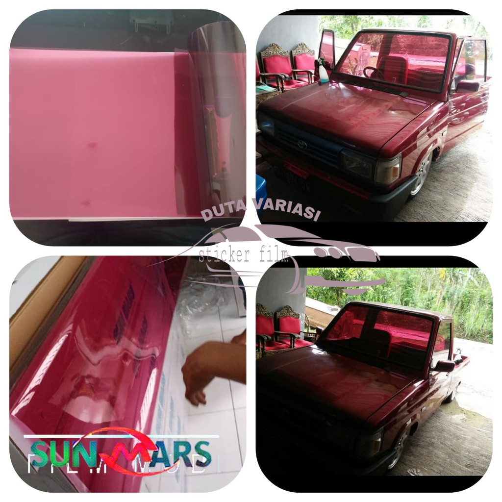 Sun Mars Kaca Film Mobil Warna soft red merah merk sun mars Kaca Film Gedung Kaca Film Jendela Rumah