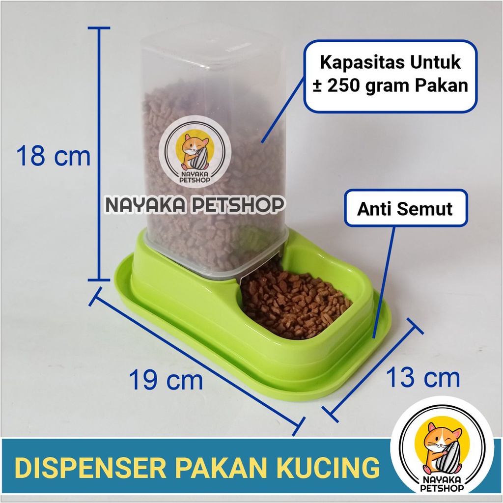 Dispenser Pakan Kucing Anti Semut Otomatis Pet Bowl Feeder Makanan Hewan