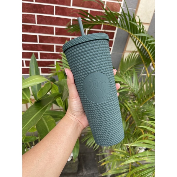 Starbucks Tumbler Studded Frosted Green