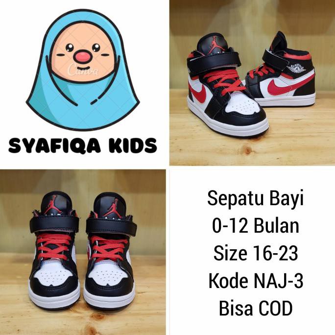 SEPATU BAYI LAKI-LAKI 0-12 BULAN NIKE AIR JORDAN SIZE 19-23 NAJ-3 2307