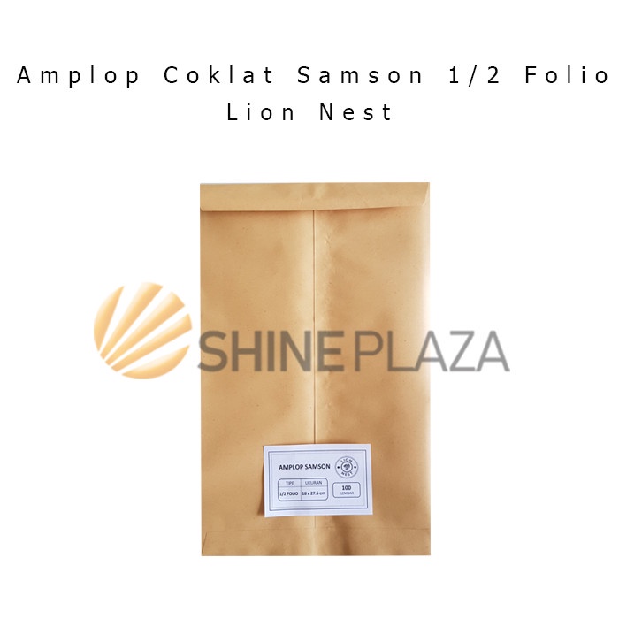 

Amplop Coklat Samson C 1/2 Folio - Lion Nest - 100 Lembar