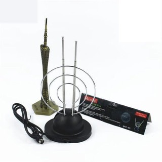 Jual Antena TV Indoor VHF & UHF Anten TARIK TV Dalam Ruang (L   ingkar 2