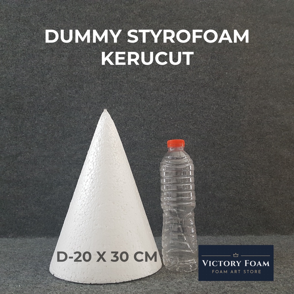 Dummy Styrofoam Kerucut D. 20cm x T. 30cm