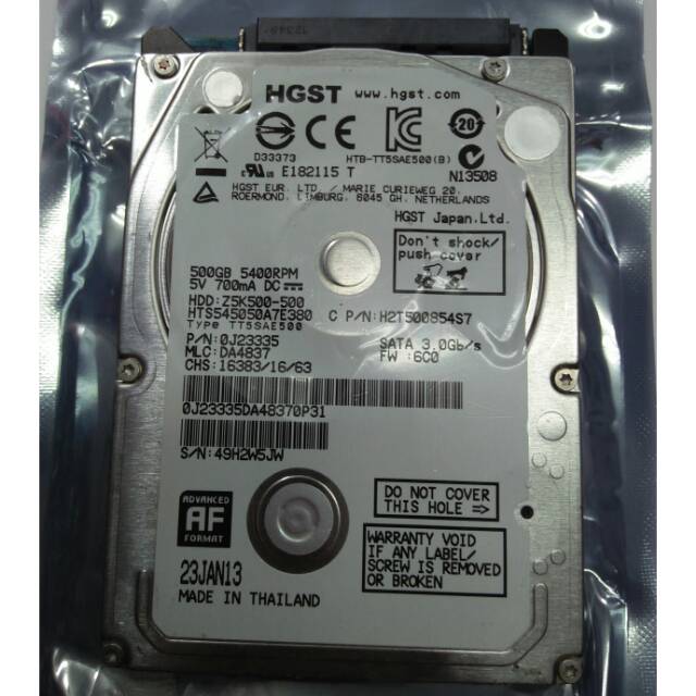 Hdd Hardisk Sata 500 gb 2,5 inch