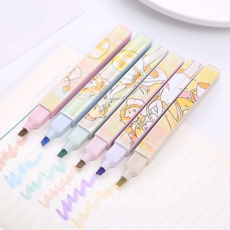 

Stabilo 1 set isi 6pcs 6 warna Motif Karakter / Highlighter 6pcs / ATK / Import Murah