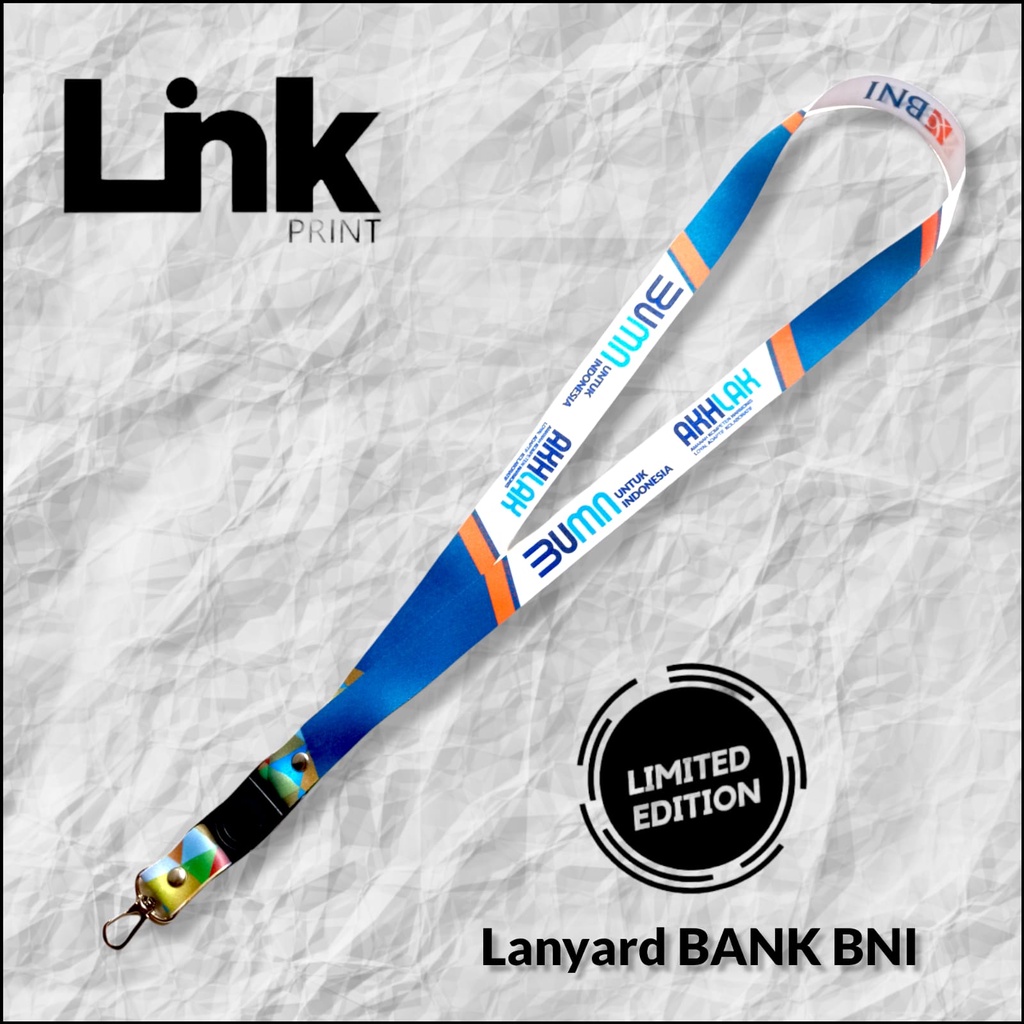 

Tali Id Card Lanyard Bank Bni Akhlak Satuan