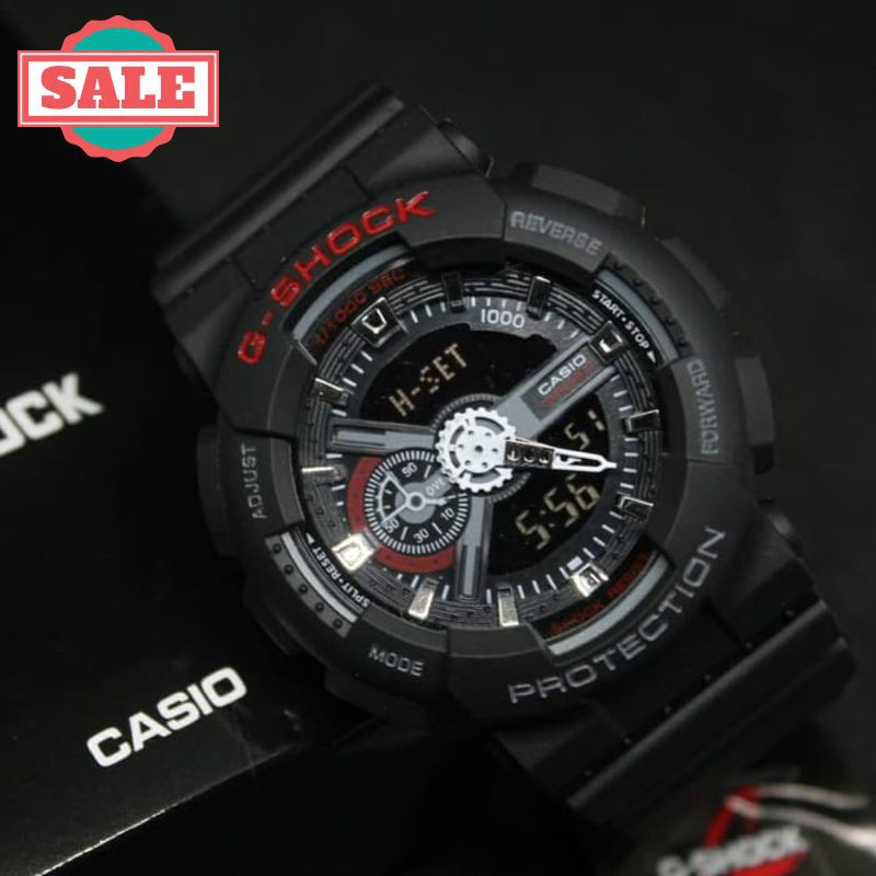 Murah JAM TANGAN PRIA G SHOCK GA 110 ANTI AIR BLACK LIST RED