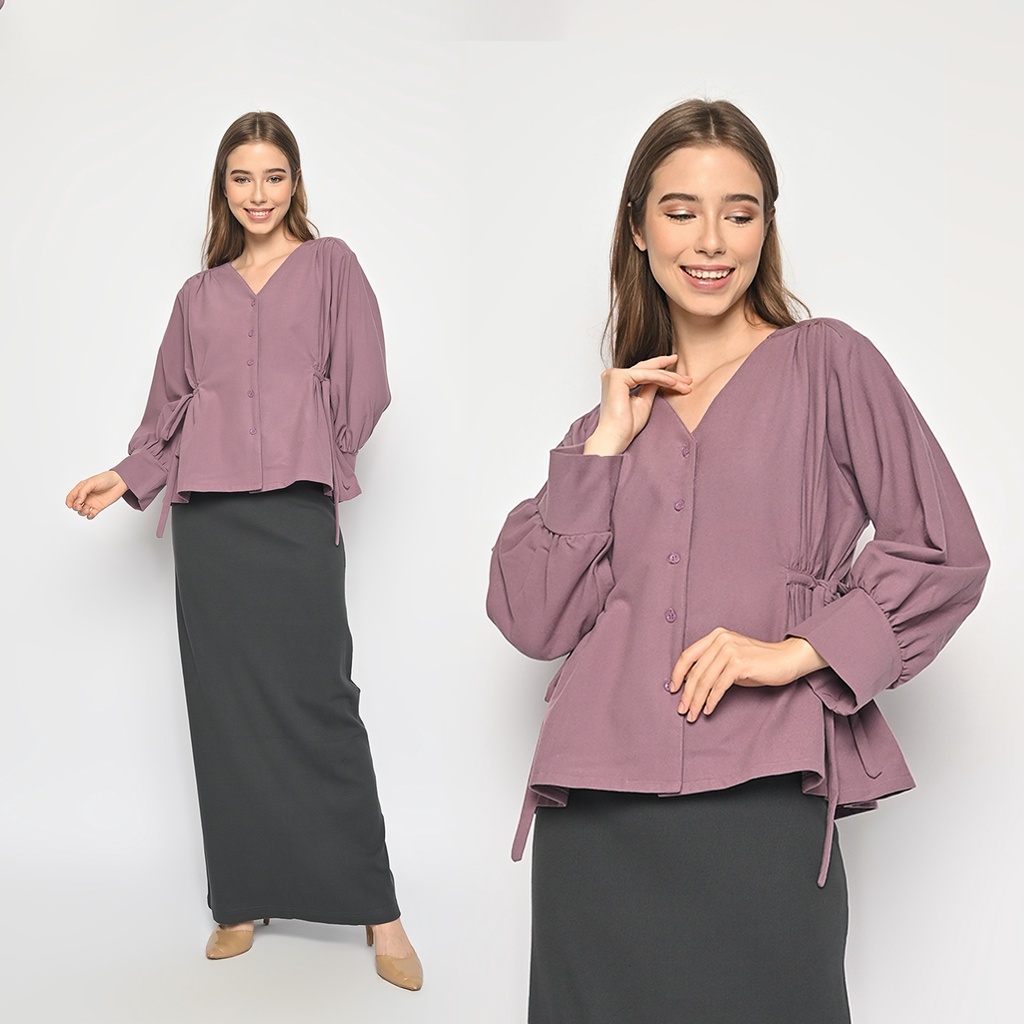 Puff Sleeve Blouse (Baju Atasan Menyusui)