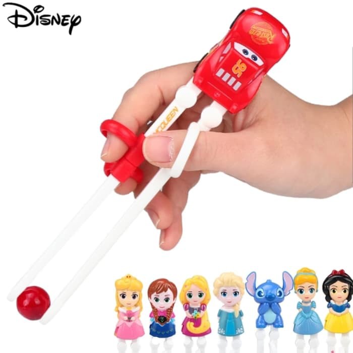 Disney training chopstick princess mcqueen cars monster sumpit anak