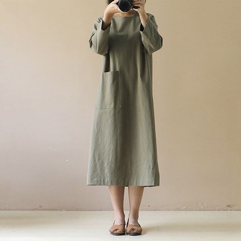 CHERLYN MIDIDRESS - dress wanita terbaru / linen mididres / mididress terlaris / mididress wanita / casuall dress