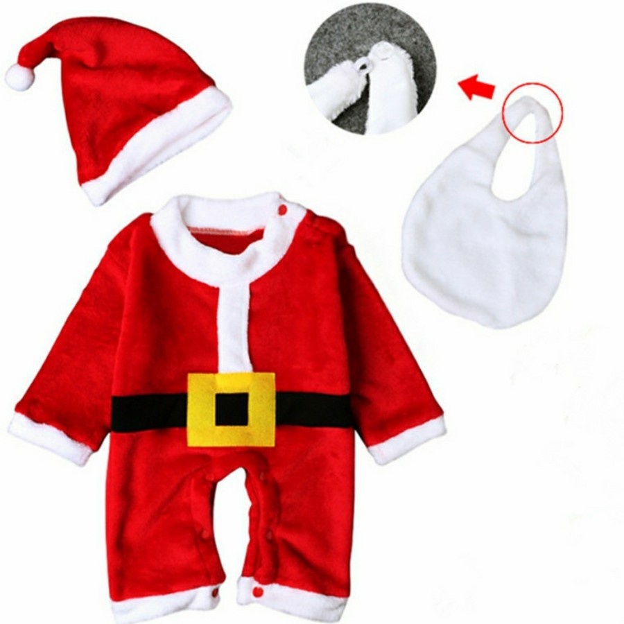 Santa Baby Costume Baby christmas costume baju kostum natal bayi