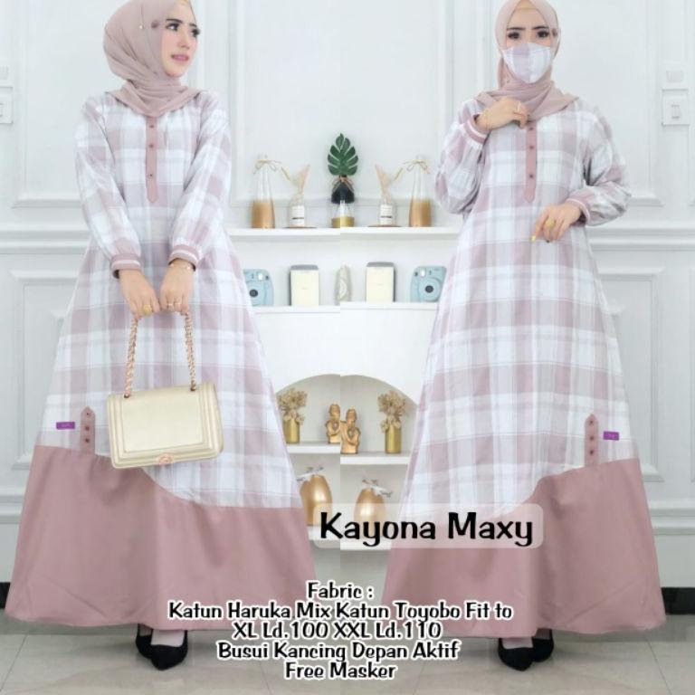 Viral /
KnX GAMIS BUSUI MOTIF KOTAK BAHAN KATUN HARUKA MIX KATUN TOYOBO (FREE MASKER) /Hadir@Lagi