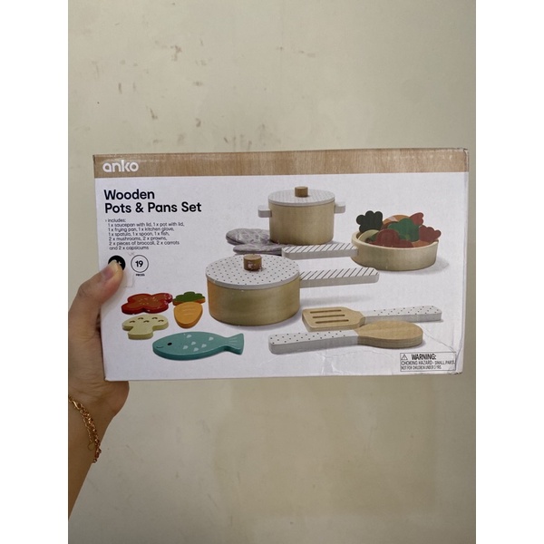 Anko Wooden Pots and Pans Set