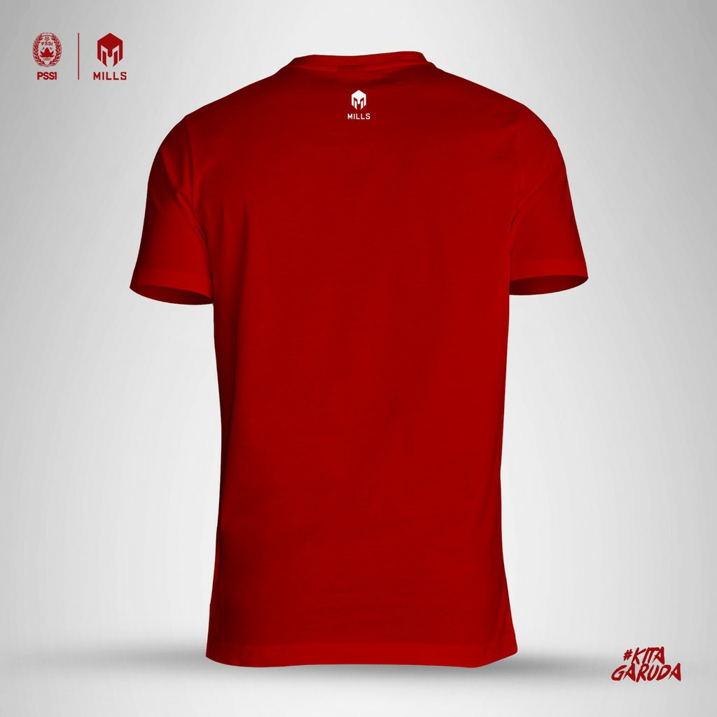 TSHIRT TIMNAS GARUDA INDONESIA 2020 MILLS 21001GR TIMNAS INDONESIA GARUDA COTTON TEE RED