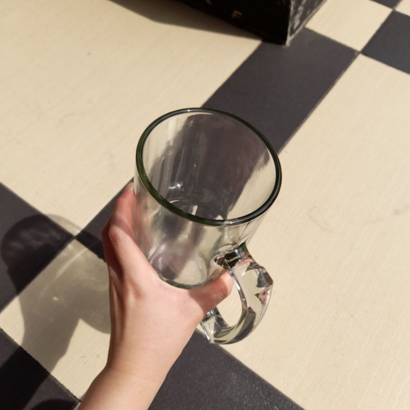 GELAS BIR 1 LITER / 800 ML gelas beer gelas 1 liter gelas jumbo gelas besar gelas bir kaca gelas gagang jumbo gelas lucu hadiah unik gelas cantik gelas restauran gelas hotel gelas minum gelas warung gelas soda gelas murah-4