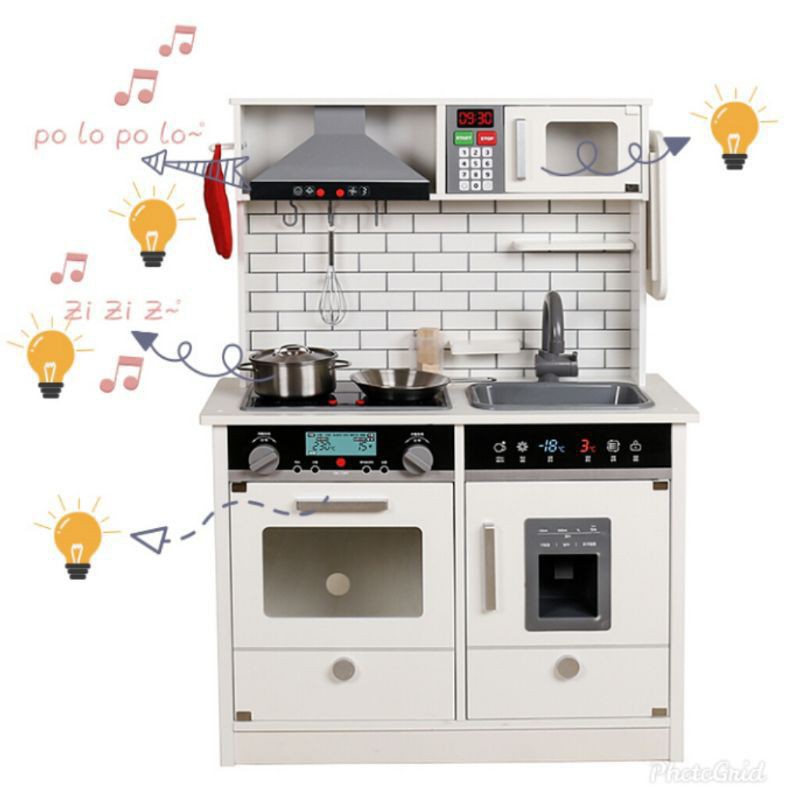 Kitchen set toy mainan kayu wooden toys set main masak masak dapur dapuran