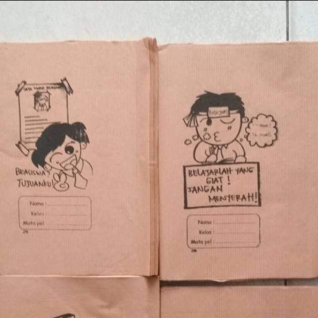 

100 LEMBAR SAMPUL KOPI COKLAT TIPIS GAMBAR