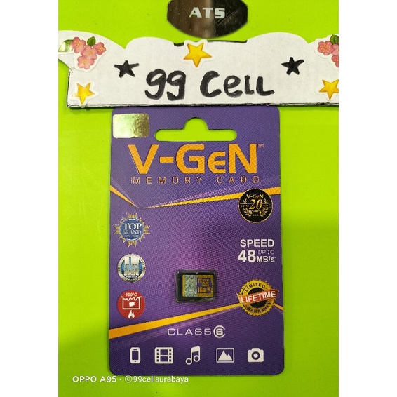 memori 16Gb V-Gen Memory card mikro SD MMC V-Gen 16gb class 6 original 100% Garansi resmi