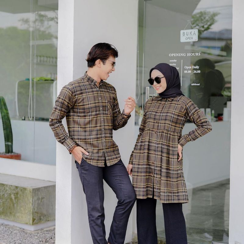 prewash only bukan preloved couple blouse + tunic by naliza bukan aleza wearing klamby heaven lights