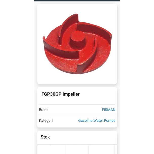 Sparepart Impeller Mesin Pompa Alkon 3inch FGP 30 Firman Murah