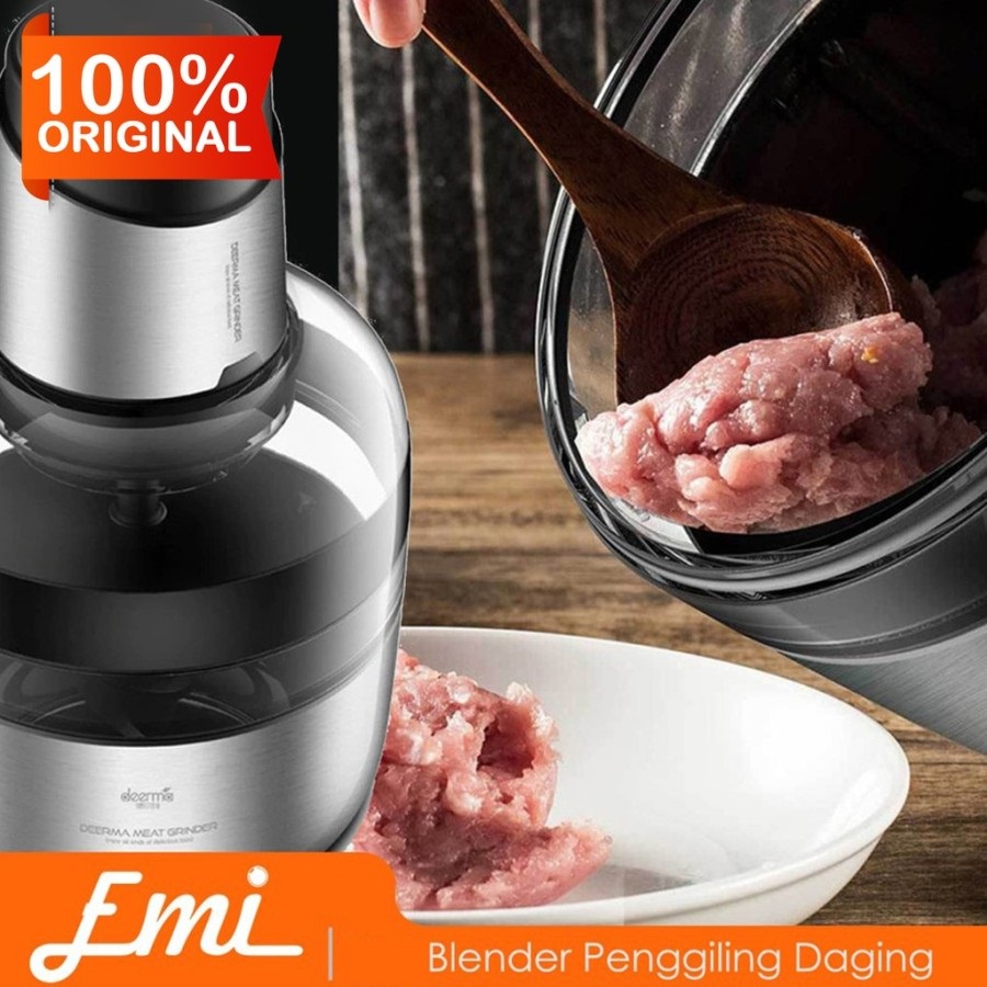 Deerma Blender JR01 Penggiling Gilingan Daging Meat Grinder Stainles 1800ml