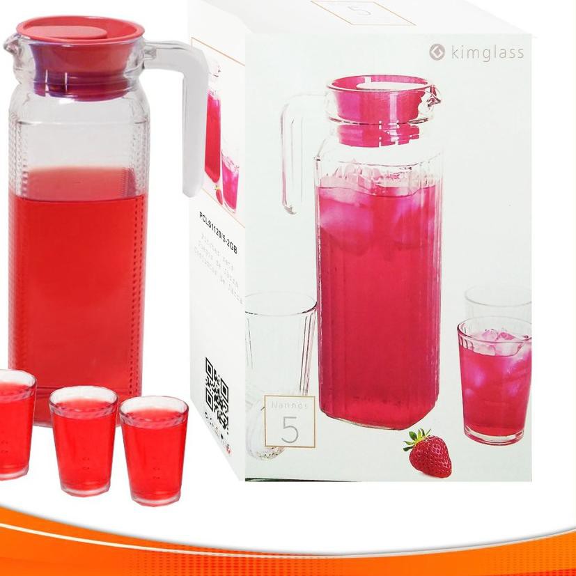 ○ IDOLMART Pitcher Teko Set /Drink Set Kimglass isi 5 pcs ➣