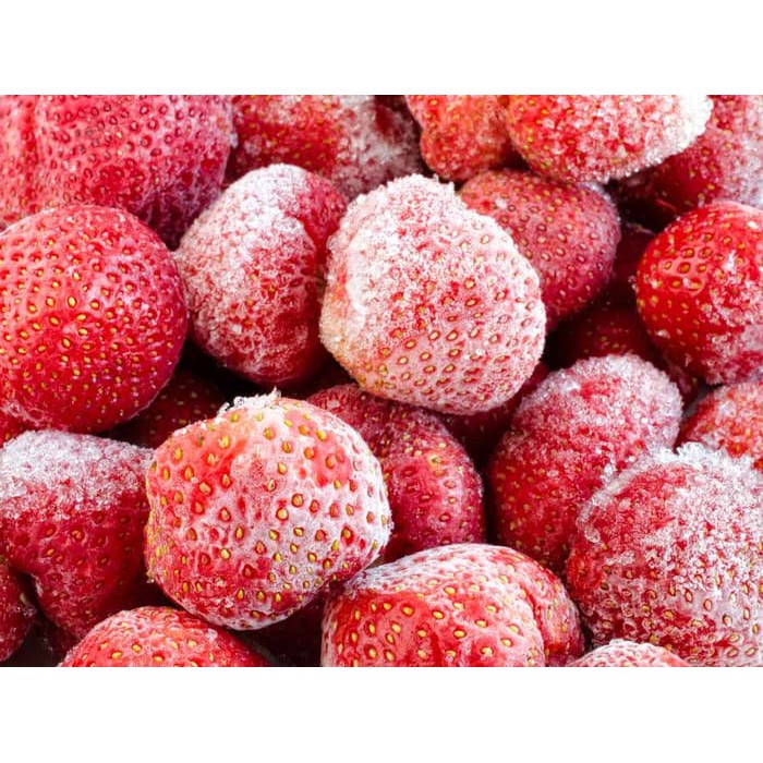 

Frozen Strawberry/Buah Beku Strawberry Kemasan 1 kg @ packing per 100 Gram Grade A