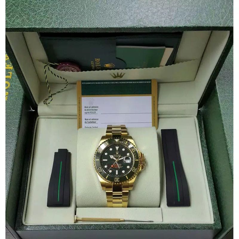 ROLEX Jam Tangan Pria Rantai Tanggal Aktif | Jam Tangan Cowo anti air Full set Terlaris