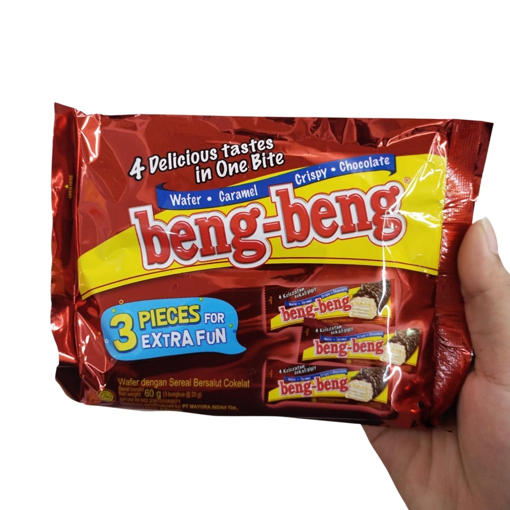 

Beng Beng Coklat Mini isi 3 pcs @20gr Wafer Biskuit Makanan Ringan Cemilan