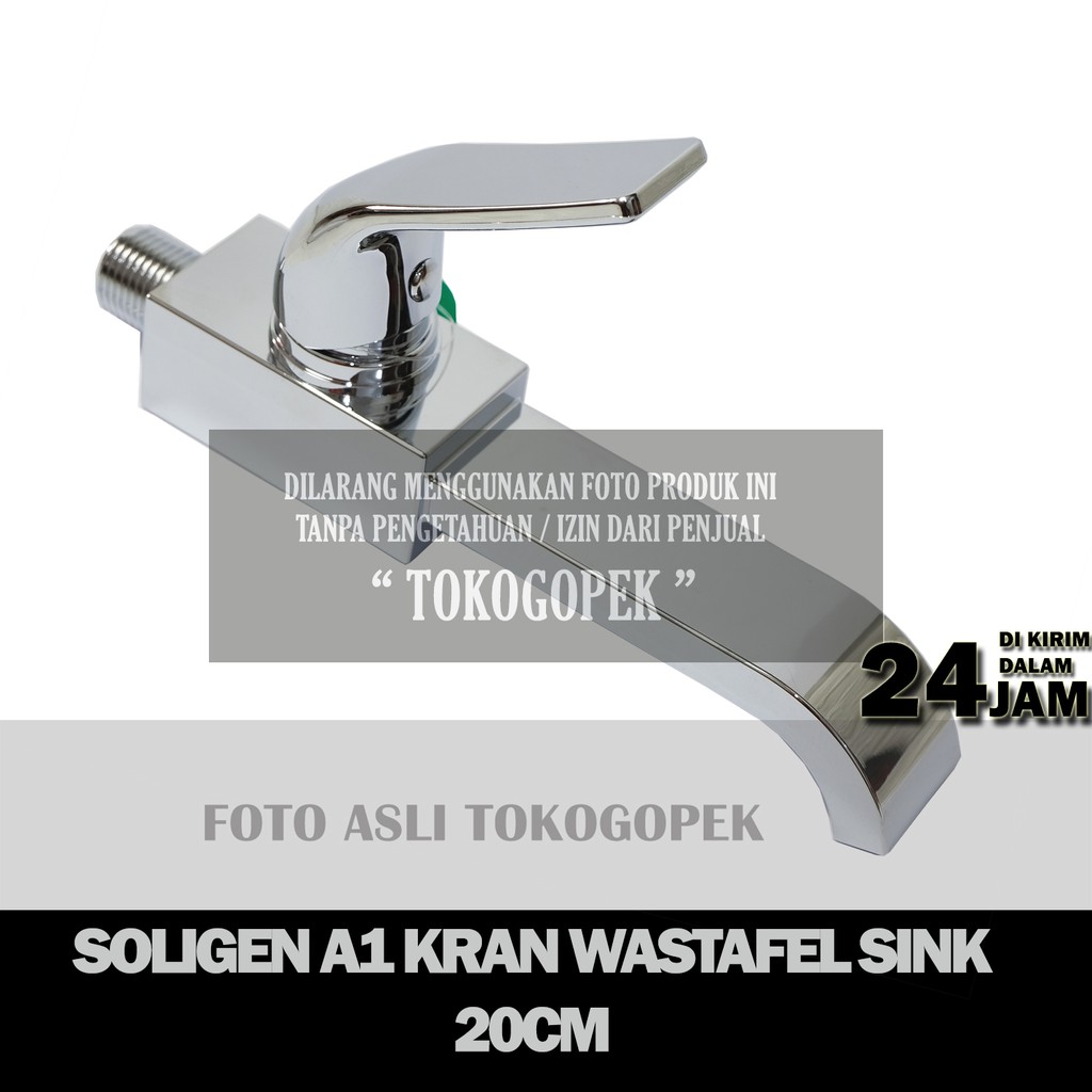 SOLIGEN A1 KRAN AIR TEMBOK - KERAN AIR WASTAFEL PVC CHROME 1/2&quot; INCH