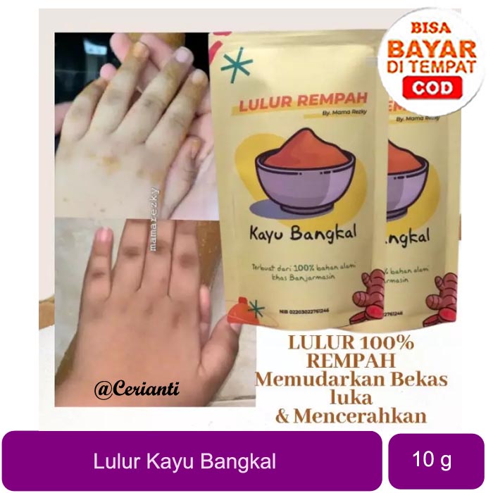 Lulur kayu bangkal / lulur rempah kayu bangkal 10gr_Cerianti