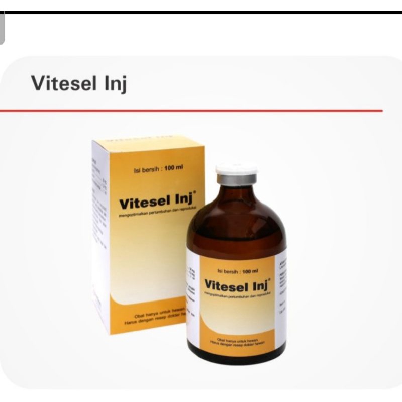 VITESEL 100 ML obat vitamin injeksi memaksimalkan kondisi ayam tetap prima reproduksi dan pertumbuhan tetap terjaga kwalitas spt biodin asli ori medion