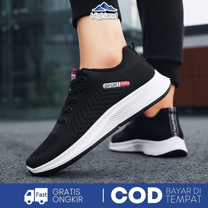 Highland Sepatu Pria Sneakers Sepatu Casual Pria Kerja Kuliah Fashion Sepatu Trendy MR139