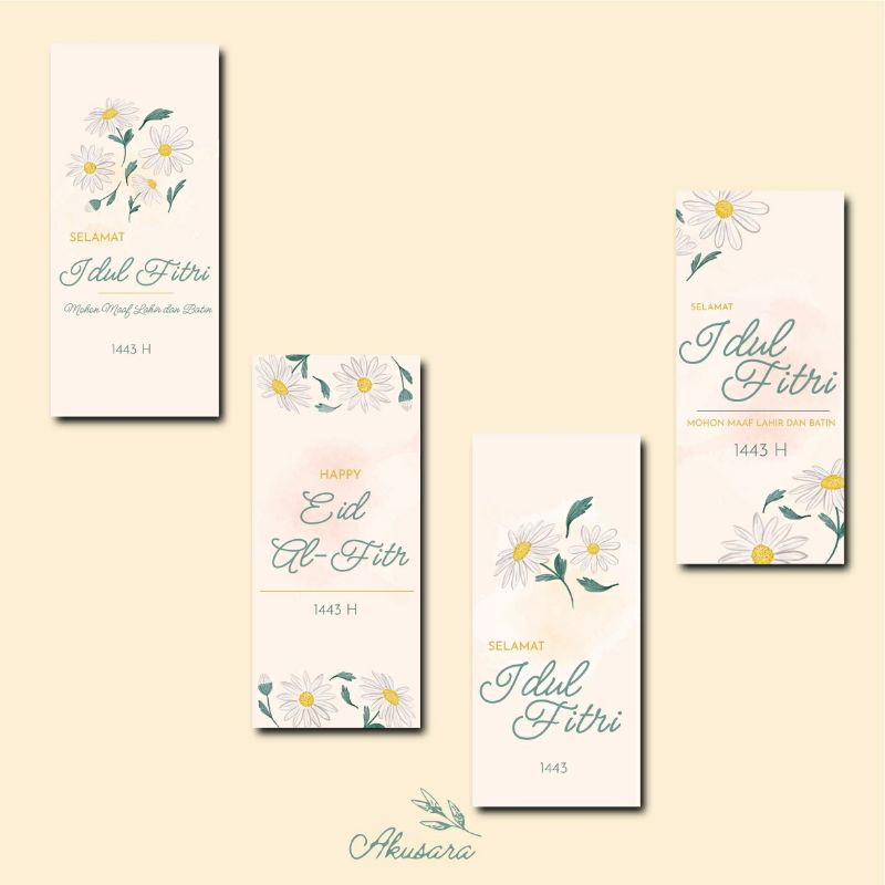 

Amplop esklusif murah lebaran idul fitri tema flower daisy