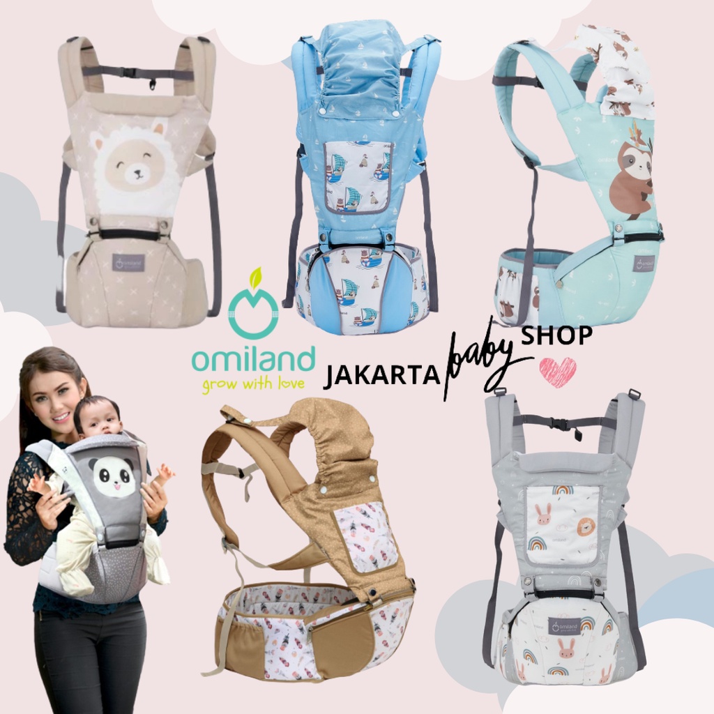 OMILAND GENDONGAN HIPSEAT SLOTH / ALPACA / RAINBOW / PANDA / FEATHER / SAILOR SERIES OMILAND