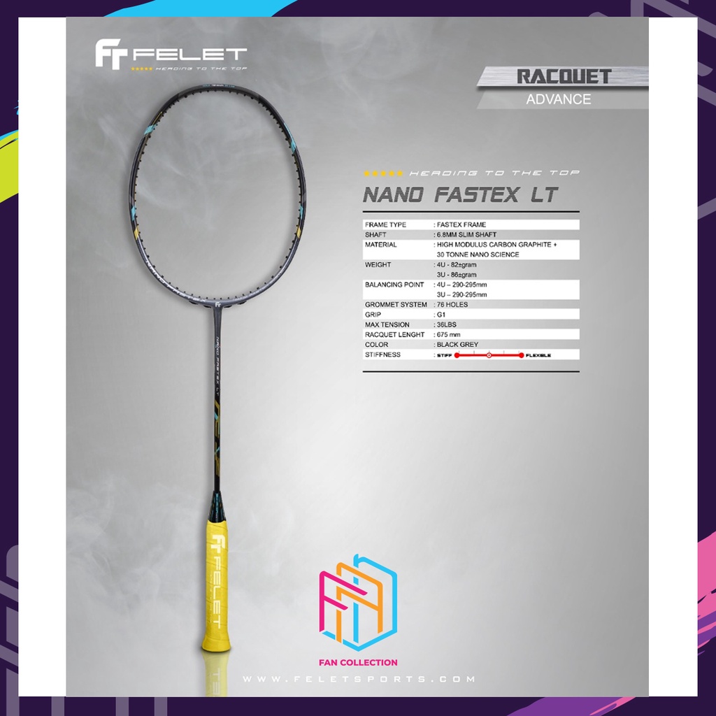FELET NANOFASTEX LT / NANO FASTEX LT RAKET FELET