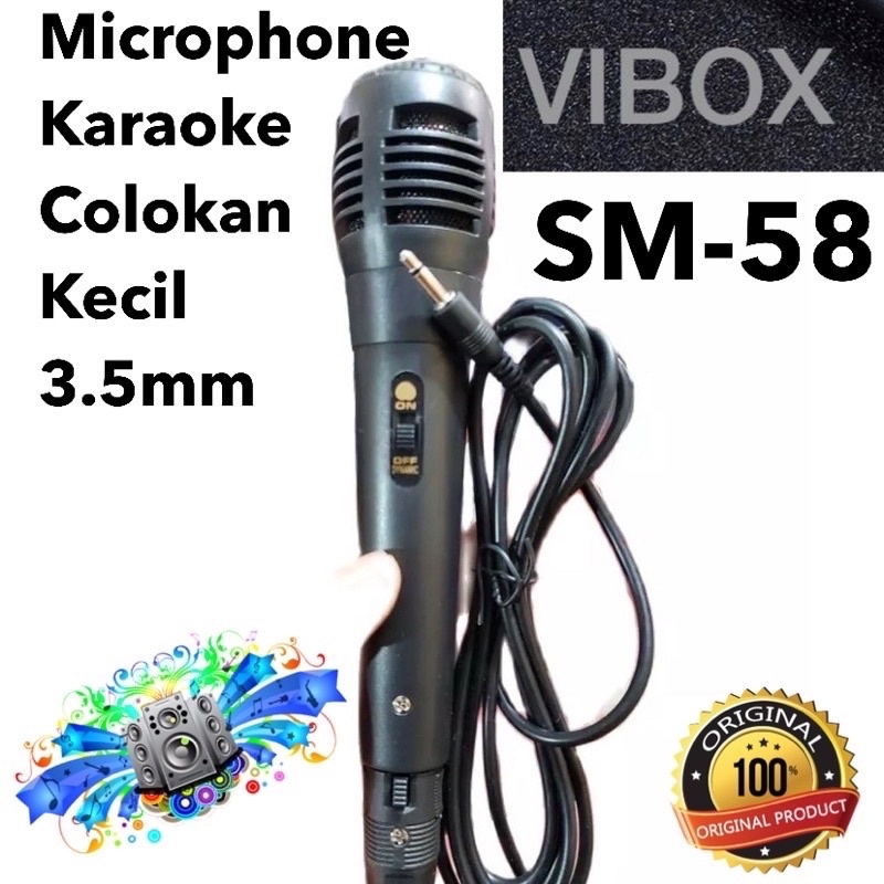 Microphone Kabel Karaoke Colokan Kecil 3.5mm Dan Besar / Mic colokan Termurah MIC TERPOPULER SEN