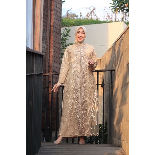 Dafira Dress - Dress Pesta - Gamis Mewah - Seragam Nikahan - Baju wisuda - Gamis Tanahabang Collecti