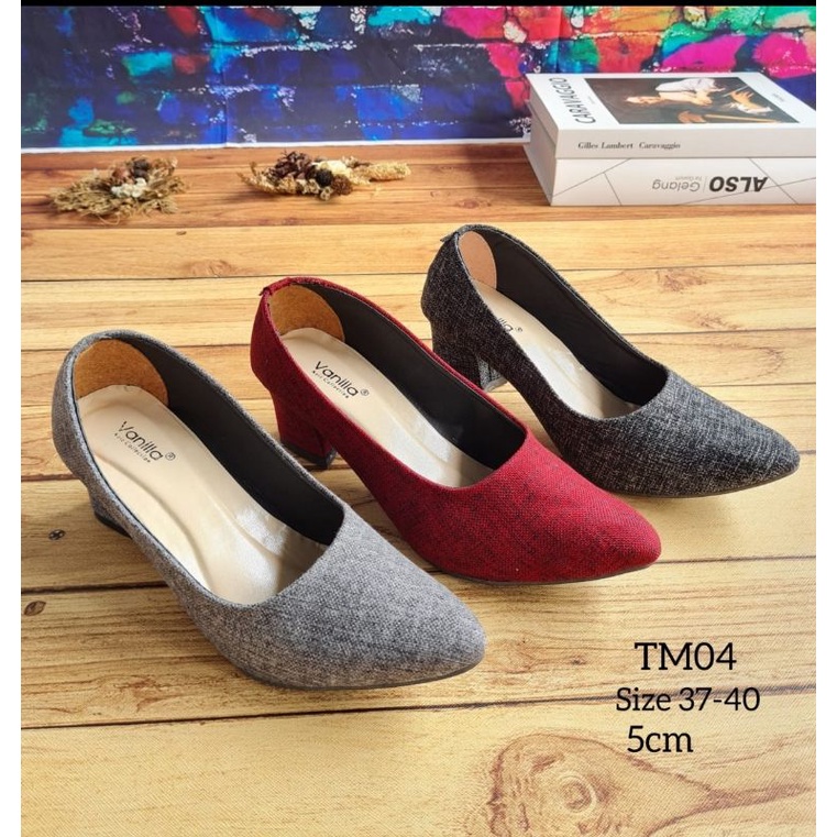 ABBUSHOES Tm 04 Sepatu Wanita Hak tahu 7cm