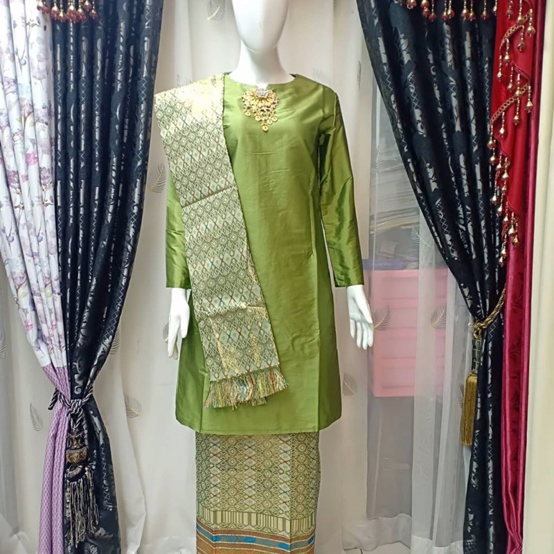 (DISKON) BAJU KURUNG SONGKET SELENDANG/KURUNG SITI NURBAYA-4